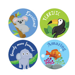 100-500pcs Reward Stickers For Children Kids Animal Panda Stickers Small Packaging Pack Stickers Photocard Decor Lables (Online Order Only)