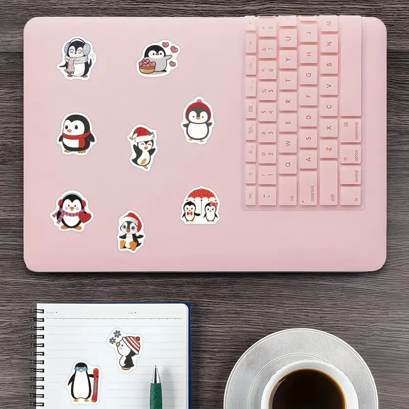 100-500pcs Penguin Animal Sticker Merry Christmas Stickers Christmas Theme Seal Labels For DIY Gift Baking Package Envelope (ONLINE ORDER ONLY)