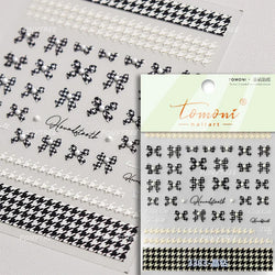 Chic Lavender Tulip Flower Bowknot Totem Center Symmetric Pattern Daisy Line Gird Self Adhesive Nail Art Stickers Manicure Decal (ONLINE ORDER ONLY)