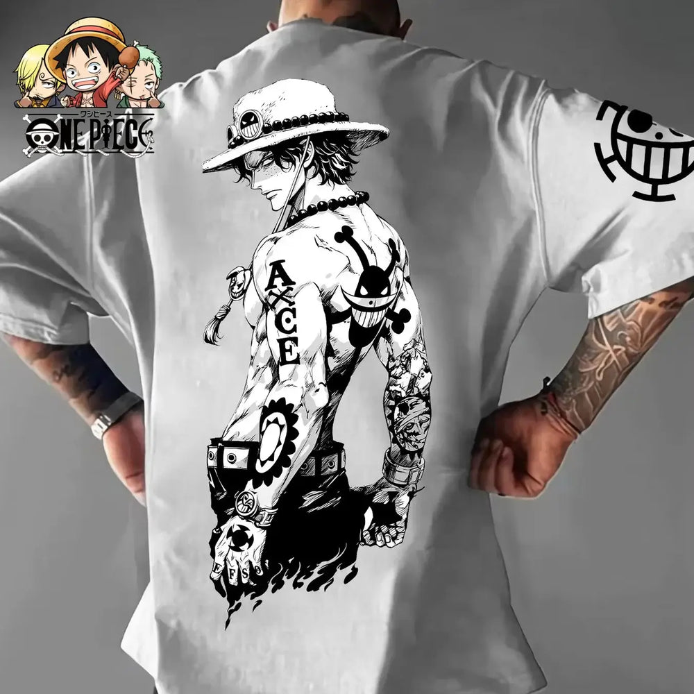 One Piece Luffy T-Shirt: Oversized Cotton Y2K Graphic Tee (ONLINE ORDER ONLY)