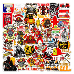 Firefighter Graffiti Stickers Decals for Laptop, Phone, Fridge, Luggage, Water Bottle, Skateboard, Helmet (Online Order Only)