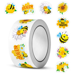 100-500pcs Little Bee Sticker Teacher Reward Stickers Cute Animal Stickers School Supplies Incentives Stationery Sticker (Online Order Only)