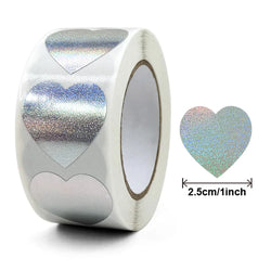 500pcs/roll Gold Holographic Glitter Sealing Label Round Laser Sticker Party Handmade Envelope Business Label Stationary Sticker (ONLINE ORDER ONLY)