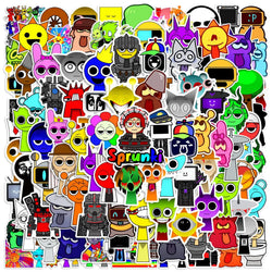 Incredibox Sprunki Stickers 10/30/50/100PCS Waterproof PVC Skateboard Fridge Bike Car Graffiti Toys (Online Order Only)