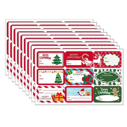 High-quality Adhesive Labels Christmas Gift Tag Stickers Santa Elk Xmas Theme Diy Present Box Greeting Card Envelope Labels 10 (ONLINE ORDER ONLY)