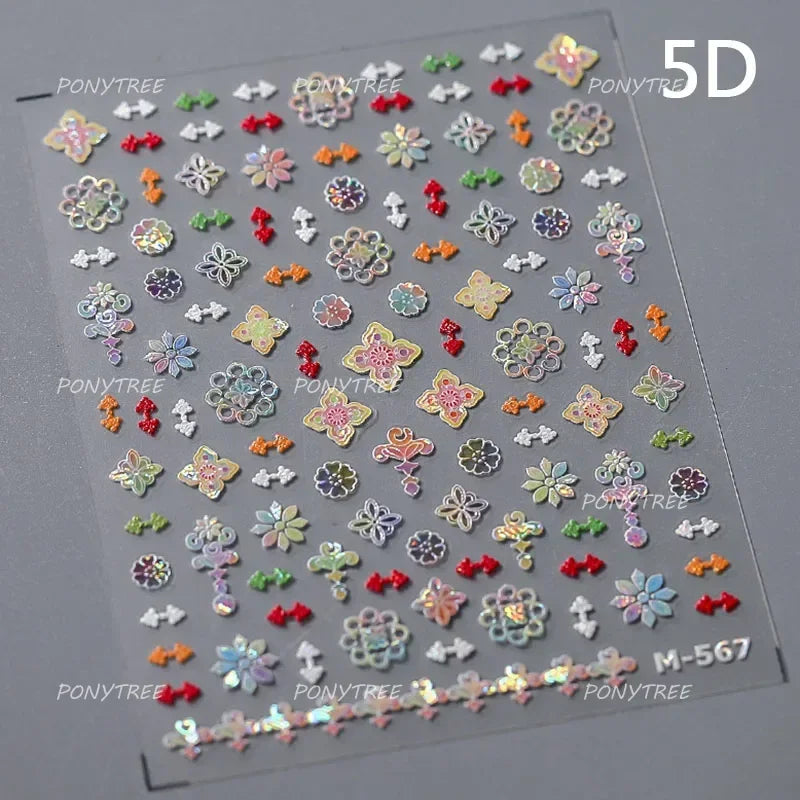 Black White Pearl Lace Butterfly Cross Retro Figure Flower Symmetric Self Adhesive Nail Art Stickers  Manicure Decals Wholesale (ONLINE ORDER ONLY)