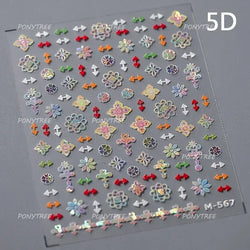 Black White Pearl Lace Butterfly Cross Retro Figure Flower Symmetric Self Adhesive Nail Art Stickers  Manicure Decals Wholesale (ONLINE ORDER ONLY)