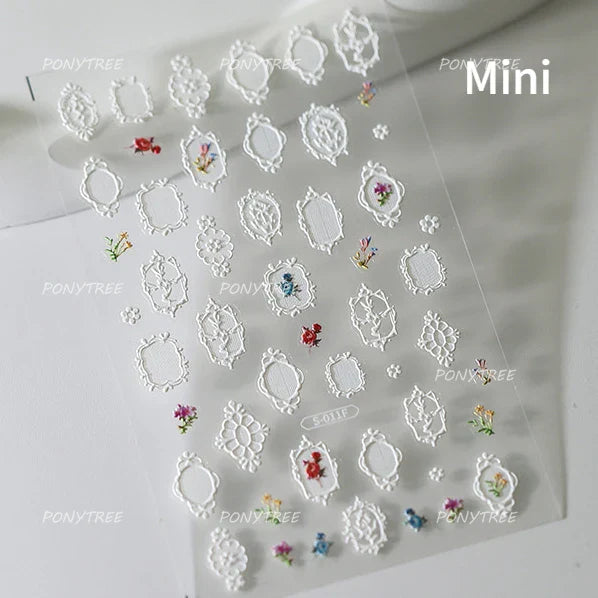 Blue Butterfly Planet Star Conch Snake Shell Clam Pearl Whale Jellyfish Moon Adhesive Nail Art Stickers Dreamy Manicure Decals (Online Order Only)