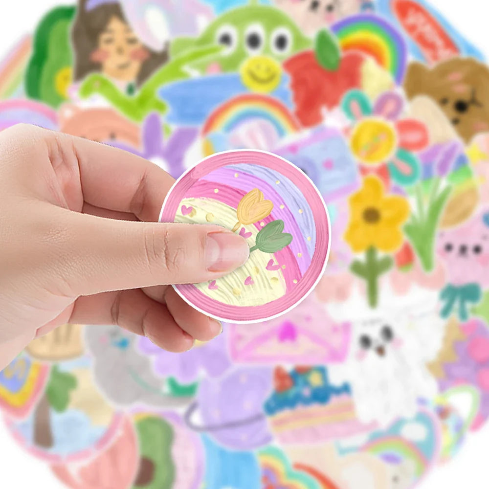 10/30/50PCS Cute Cartoon Toy Stickers For Kids DIY Decoration Gift Phone Laptop Luggage Guitar Helmet Car Notebook Sticker Decal (Online Order Only)