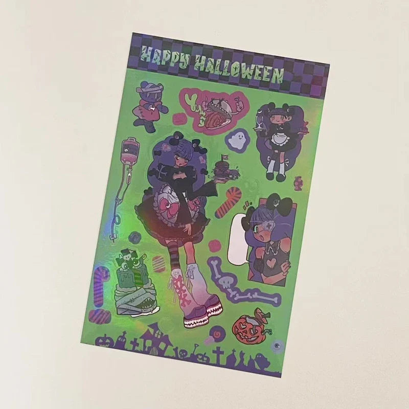 Korean ins Sweet Cool Girl Sticker Diary Scrapbooking DIY Album Decoration Sticker Aesthetic Stationery Art Supplies Personalizd (ONLINE ORDER ONLY)