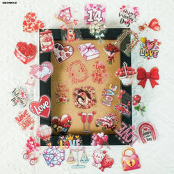 50PCS Romantic LOVE Graffiti Stickers Transparent PET for Laptops Skateboards DIY (Online Order Only)