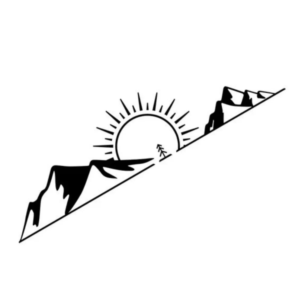 Car Mountain Landscape Sun Sticker Decor Decal Vinyl for Camper Motorhome Caravan Van Motorcycle Auto Tuning Accessories Car Sti (Online Order Only)