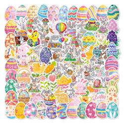 Easter Cartoon Holographic Stickers - Waterproof PVC Decals for Kids (10/30/50/100PCS) (ONLINE ORDER ONLY)
