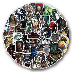 10/30/50PCS Predator Horror Movie Stickers Monster Kids Toy DIY Skateboard Luggage Phone Fridge Car Motorcycle Decals Graffiti (ONLINE ORDER ONLY)