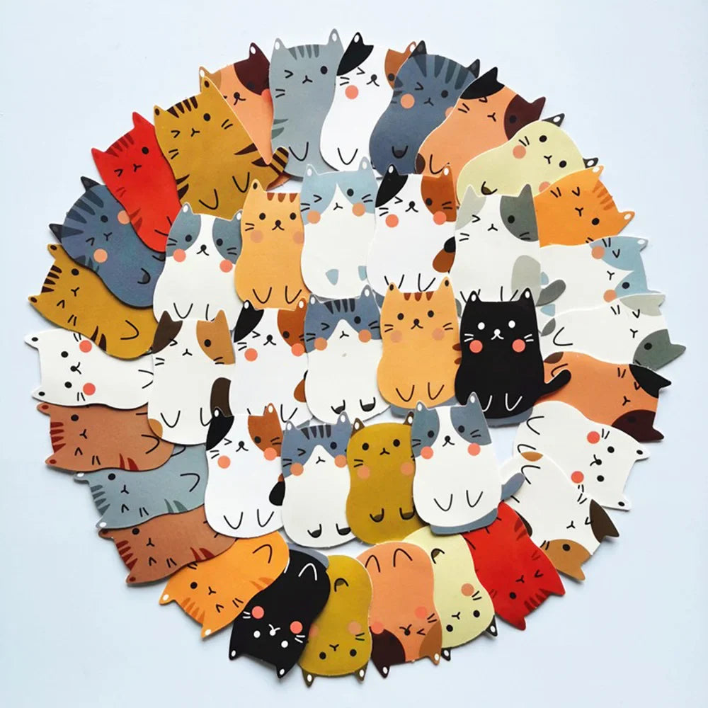 Animal Cat Cartoon Stickers for Laptop Luggage Skateboard Decals Kids Toys (Online Order Only)