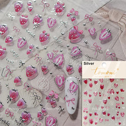 Colorful Swimsuit Bikini Fresh String Bag Vegetables Fruits Summer Beach Underwear Sunscreen Nail Art Stickers Manicure Decals (ONLINE ORDER ONLY)