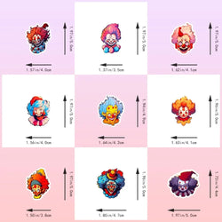 10/50Pcs Vintage Clown Stickers For Phone Suitcase Guitar Car Helmet Craft Supplies Scrapbooking Material Cartoon Sticker Pack (ONLINE ORDER ONLY)