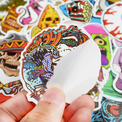 10/30/50pcs Vintage Cartoon Terror Series Skeleton Sticker Packs (ONLINE ORDER ONLY)
