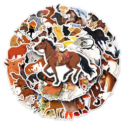 10/30/50PCS Cartoon Horse Stickers Cool Animals Graffiti Decals DIY Laptop Motorcycle Bicycle Helmet Suitcase Wall Sticker Toys (Online Order Only)