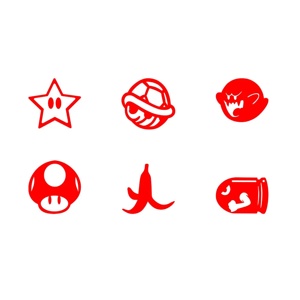 Set Of 6 Blank Button Car Sticker And Truck Vehicle White Blank Buttons The Car Interior  Decoration Die Cutting  Vinyl Decals (ONLINE ORDER ONLY)