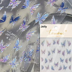 Butterfly Peach Blossom Flowers Lantern Star Tassel Pendant Gold Hot Stamping Self Adhesive Nail Art Stickers Manicure Decals (ONLINE ORDER ONLY)