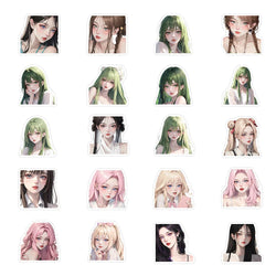50pcs Ins Girl Graffiti Stickers Aesthetic Cartoon Decals For Laptop Luggage Skateboard Phone Sticker Kids Waterproof Toys (ONLINE ORDER ONLY)