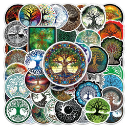 50/100Pcs INS Novelty Cute Kawaii Life Tree Series Stickers PVC Waterproof Stickers Decals For Kids Boys Girls Toys Gifts (ONLINE ORDER ONLY)