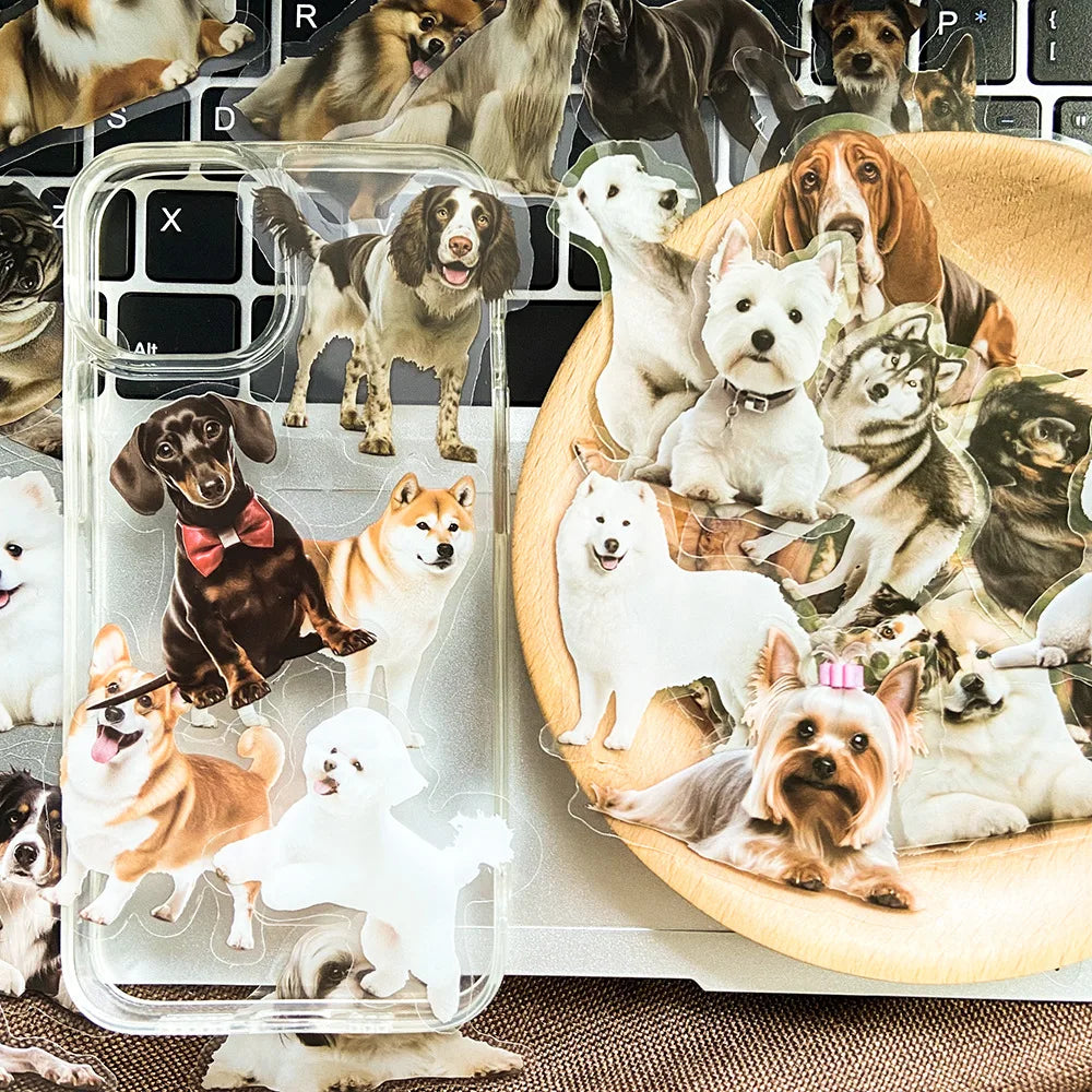 50pcs Cartoon Dog Breed Stickers for Helmet, Wall, DIY Decoration Wholesale (ONLINE ORDER ONLY)