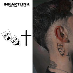 Clown Cross  Temporary Tattoo,Lasts To 15 Days New Technology Magic Waterproof Semi Permanent Sticker. (Online Order Only)