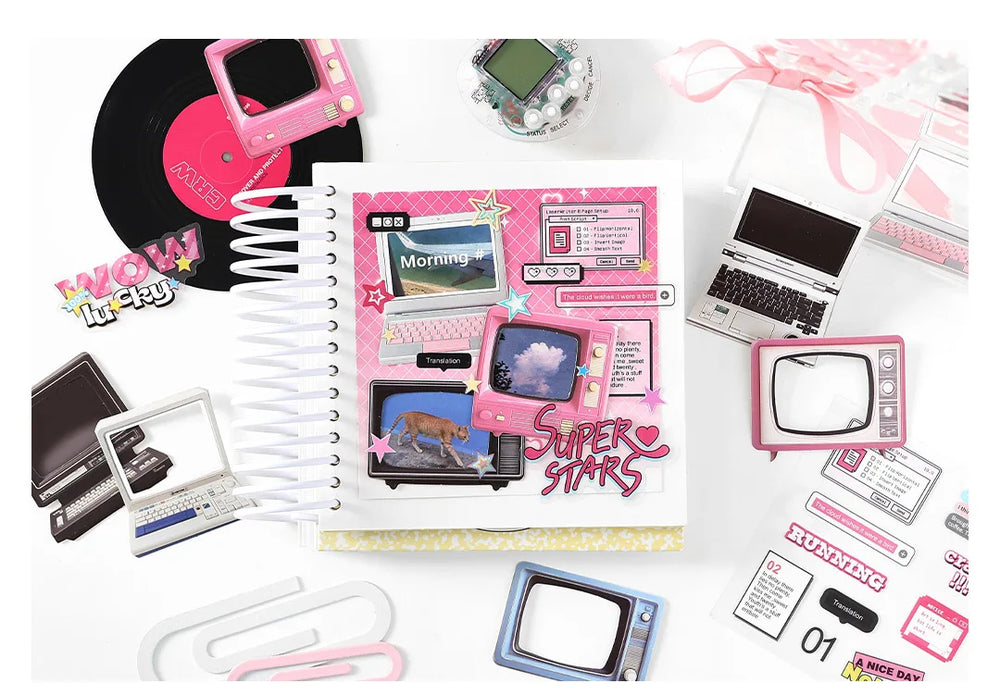 15pcs/lot American Style Retro Material Pack Paper Card Decorative Sticker for Photo Frame Planner Journal DIY Collage (ONLINE ORDER ONLY)
