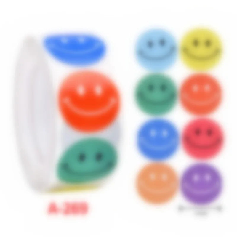 500Pcs Children's Cartoon Animal Stickers Baby Stickers Kindergarten Inspirational Little Red Flower Reward Roll Stickers (Online Order Only)