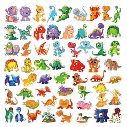 10/30/60PCS Cartoon Dinosaur Sticker Aesthetic PVC Children's Korean Stationery School Supplies Decoration Scrapbooking for Kids (ONLINE ORDER ONLY)