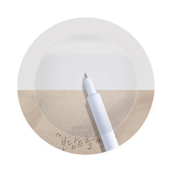 100-500pcs transparent labels 1 inch business package seal labels sticker PVC adhesive custom sticker stationery supply (ONLINE ORDER ONLY)