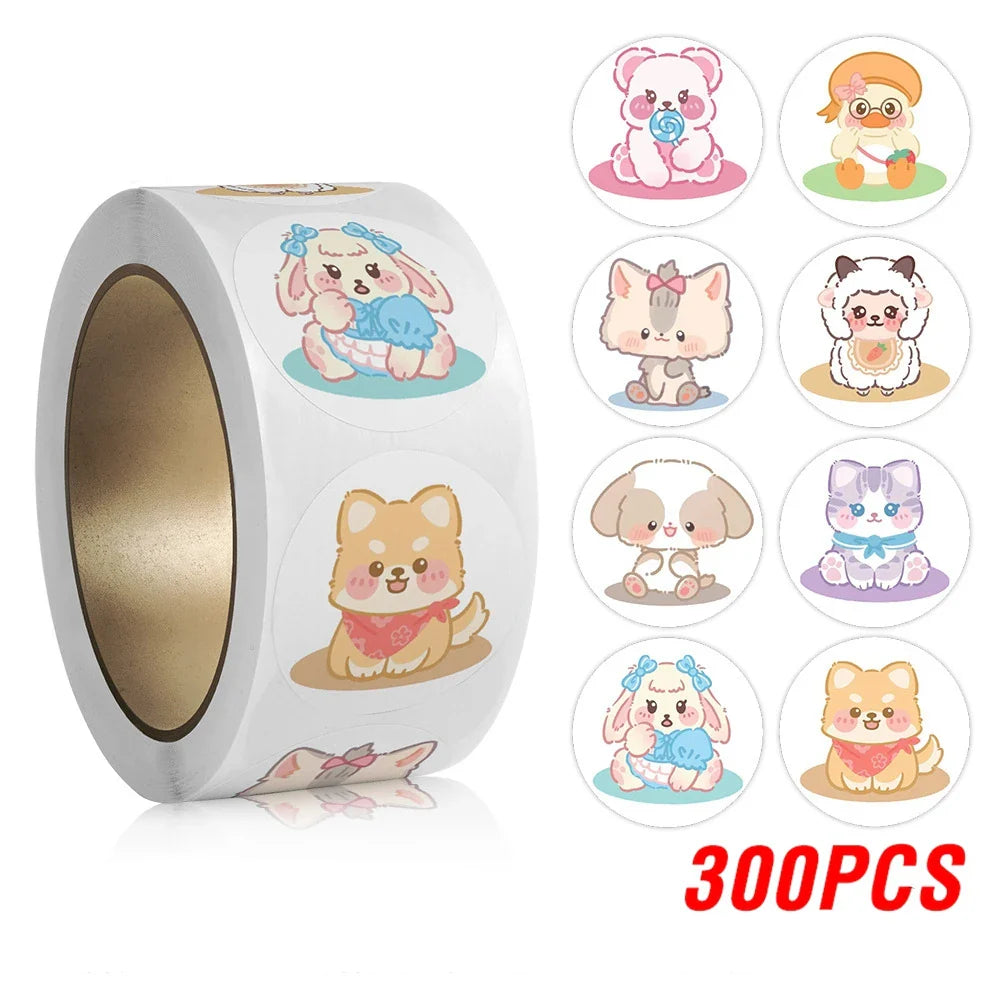 100-500pcs Cartoon Animal Children Sticker Label Cute Toy Game Adhesive Labels Sticker DIY Gift Sealing Label Decoration (ONLINE ORDER ONLY)