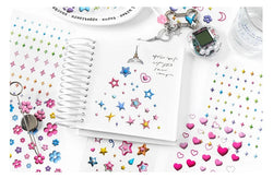 20Pages/piece Korean Ins Starlight Dot Series Decorative Stickers Phone Case Laptop DIY Idol Photocard Kawaii Journal Sticker (Online Order Only)