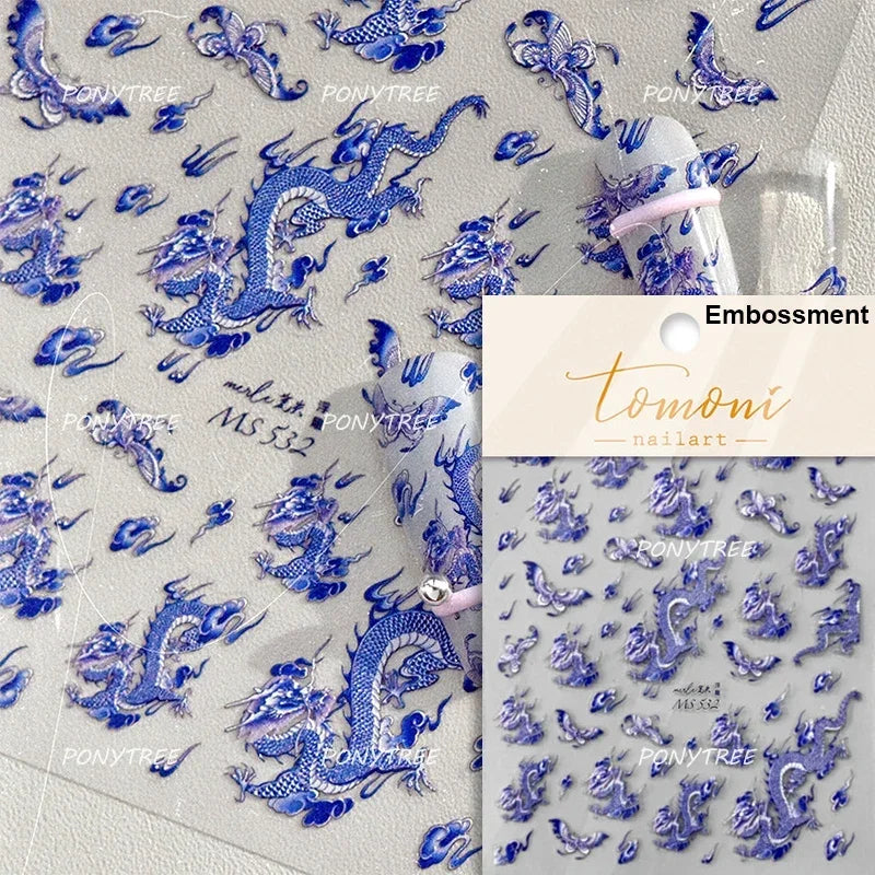 Angel Bowknot Stone Statue Vintage Photo Frame Flower Bed Bouquet Garden Rose Crown Adhesive Nail Art Stickers Manicure Decals (ONLINE ORDER ONLY)