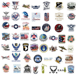 10/50Pcs Cool United States Air Force USAF Stickers Graffiti Decals DIY Motorcycle Laptop Tablet Waterproof Car Sticker Packs (ONLINE ORDER ONLY)