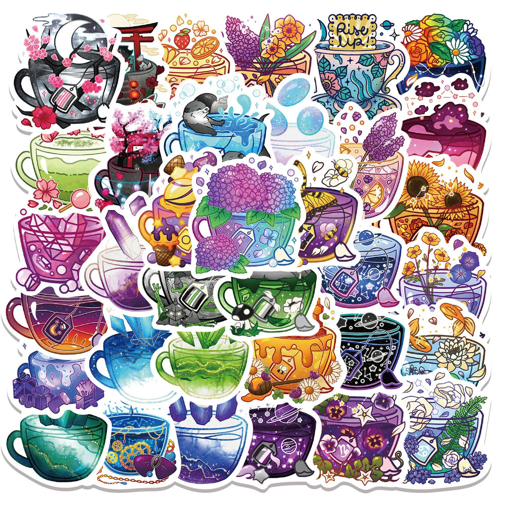 99Pcs Cartoon Magic Drop Pharmacist Graffiti Stickers Decals Kids Toy DIY Diary Suitcase Scrapbook Laptop Bike Sticker (ONLINE ORDER ONLY)