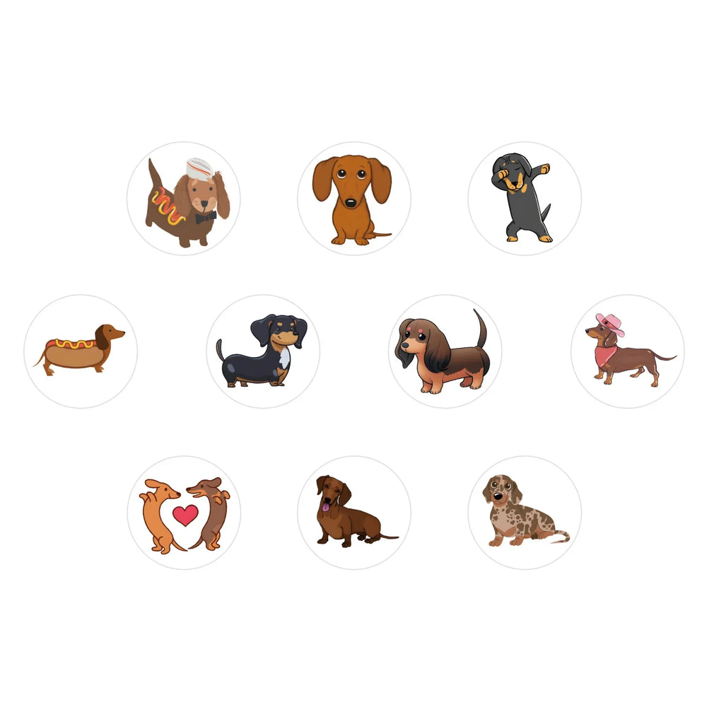 100-500pcs Dog Sticker for On Laptop Suitcase Cute Animal Cartoon Rewards Hand Account Tape Seal Label Stationery Stickers (ONLINE ORDER ONLY)
