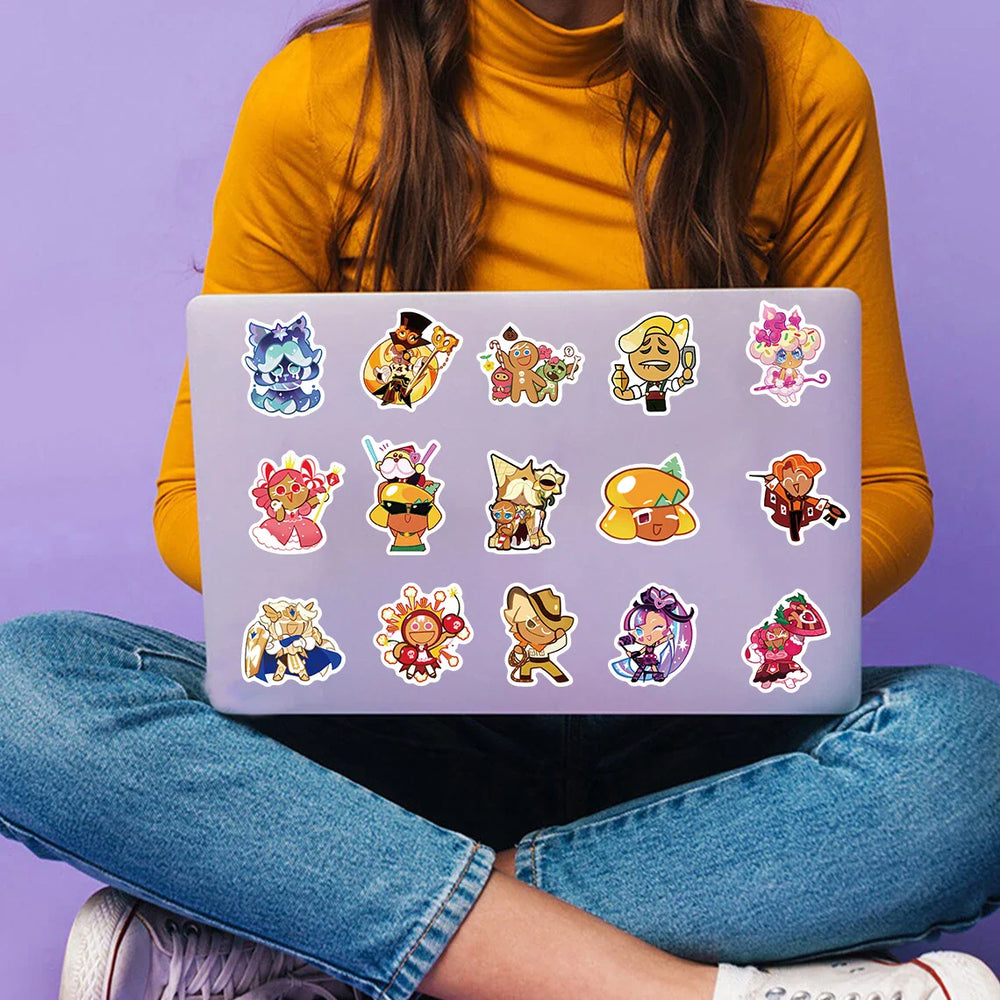 50PCS Cookie Run Kingdom Stickers Toys Skateboard Guitar Computer Refrigerator Desk Cartoon Cute Creative Graffiti Sticker (ONLINE ORDER ONLY)