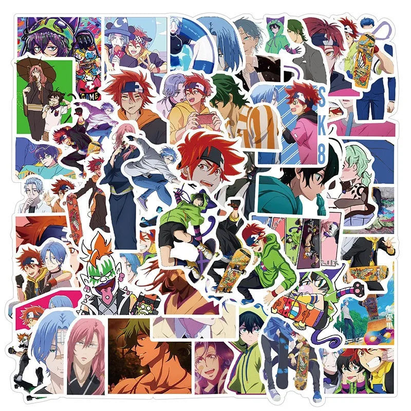 50pcs SK8 Anime Cartoon Stickers for Laptop, Phone, Car, Scooter, Water Bottle, Suitcase, Refrigerator (Online Order Only)