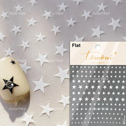 Irregular Stars Red Silver Five-pointed Star Meteor Shiny 5D Self Adhesive Nail Art Stickers Romantic Rhinestone Manicure Decals (ONLINE ORDER ONLY)