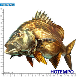 20cm 7.87inch Big Size Sea Fish Tuna Snapper Perch Waterproof Stickers for Fisherman Laptop Luggage Boat Motorcycle Car Sticker (ONLINE ORDER ONLY)