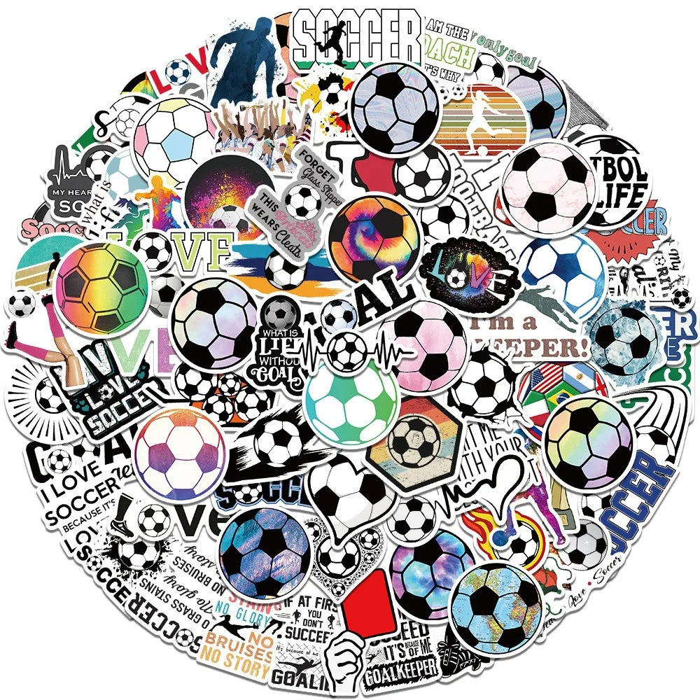 Graffiti Soccer Stickers for Phone, Helmet, Laptop, Skateboard, Suitcase (Online Order Only)