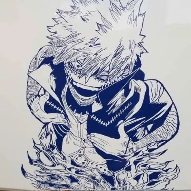 1PCS Large Anime Sticker For Car Hoor Hood External Accessories Die Cutting Waterproof Suntan Prevention Vinyl Decals (ONLINE ORDER ONLY)