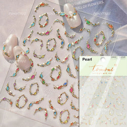 Line Love Heart Arc French Romantic Curve Punk Attitudinal Hollow Geometric Figure Adhesive Nail Art Stickers Manicure Decals (Online Order Only)