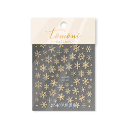 Bronzing Jelly Laser Snowflake Christmas Hot 5D Soft Embossed Relief Self Adhesive Nail Art Decoration Sticker 3D Manicure Decal (ONLINE ORDER ONLY)