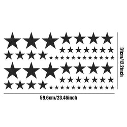 60pcs Five-pointed Star Car Body DIY Stickers Set, Racing Door Side Vinyl Decal Night Run Sport Competition Style Decorative (ONLINE ORDER ONLY)