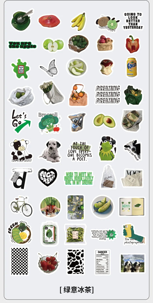50pcs/lot Korean ins Scrapbook Stickers Life Projector Series Art Craft Sticker Decorative Diary Planner Cute Stationery Sticker (ONLINE ORDER ONLY)