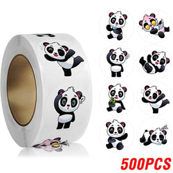 100-500pcs Cute Panda Animals Stickers for Kids School Encouragement Students Games Toy Reward Labels Stationery Stickers (ONLINE ORDER ONLY)